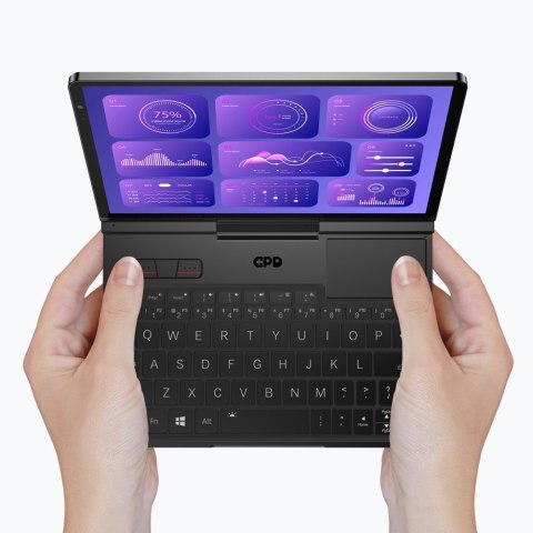 Laptop GPD-Pocket-4 Ryzen 7 8840U/8" WQXGA (2560x1600) Touchscreen 144Hz IPS/x360/LAN/16GB/SSD 1TB/BT/BLKB/FPR/x360/Radeon 780M 