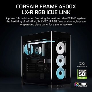 Obudowa Corsair FRAME 4500X LX-R RGB Tempered Glass Mid-Tower, Black
