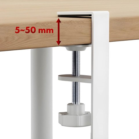 MACLEAN ORGANIZER PODBIURKOWY NA KABLE, MAX. OBCIĄŻENIE 5KG, MAX. 728MM, 2 POZIOMY, BIAŁY MC-102 W