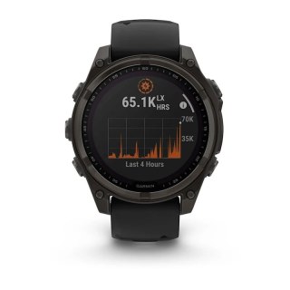 Zegarek sportowy Garmin Fenix 8 Solar Sapphire Titanium Carbon Grey 47mm Tytanowy