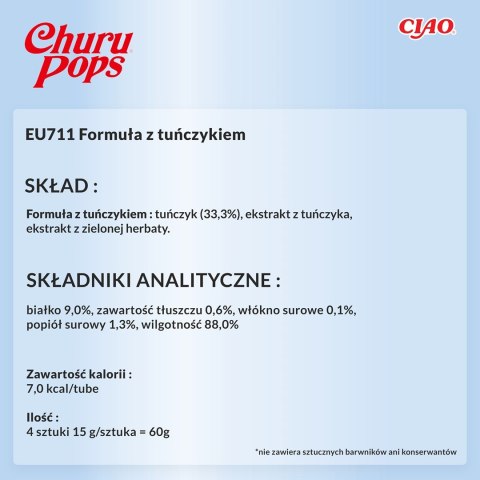 Przysmak CHURU Pops Tuńczyk dla kota 4x14g