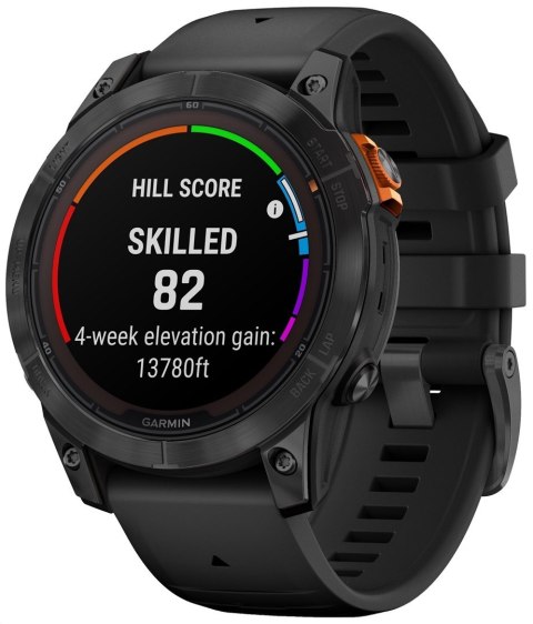 Zegarek sportowy Garmin Fenix 7 Pro Sapphire Solar Carbon Gray DLC Titanium 47mm Węglowoszary