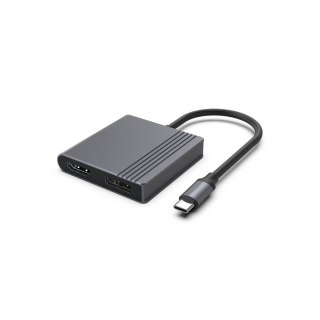 GEMBIRD ADAPTER USB-C DO HDMI + DP 4K 60HZ, CZARNY