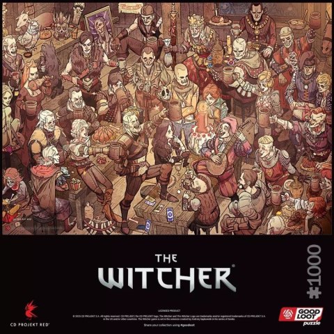 Good Loot Gaming Puzzle: The Witcher (Wiedźmin) Birthday, 1000 elementów