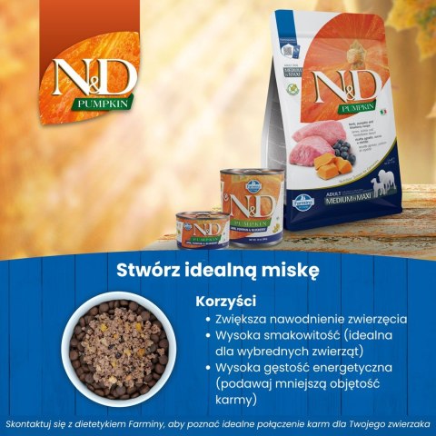 FARMINA N&D Pumpkin Dog Lamb, Pumpkin, Blueberry Puppy - mokra karma dla szczeniąt - 285g