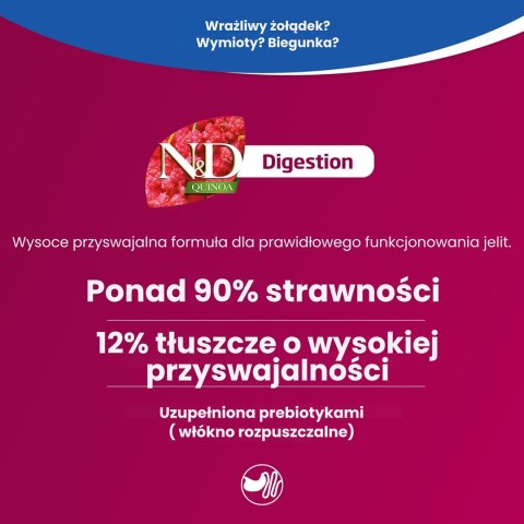 FARMINA N&D Quinoa Dog Digestion Adult Mini - sucha karma dla psa - 800 g