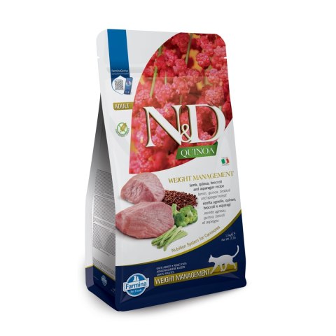 FARMINA N&D Quinoa Weight Management Lamb - sucha karma dla kota - 5kg