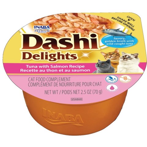 INABA CAT DASHI DELIGHTS TUNA WITH SALMON 70g