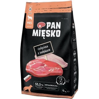 Pan Mięsko Karma sucha dla psa Cielęcina z indykiem (dorosły) chrupki XS 9kg