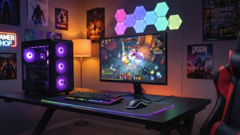 Activejet mysz przewodowa podgrzewana USB AMY-W390. Ma 3 temperatury 30 stopni podświetlenie na żółto, 35 stopni podświetlenie n