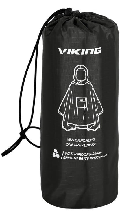 Poncho przeciwdeszczowe dla dorosłych VIKING Vesper czarne UNI