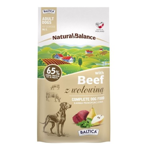 BALTICA NATURAL&BALANCE Wołowina M/L 3kg