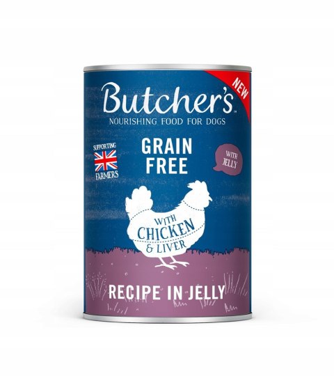 BUTCHER'S Original Recipe in Jelly Kurczak w galaretce - mokra karma dla psa - 400 g