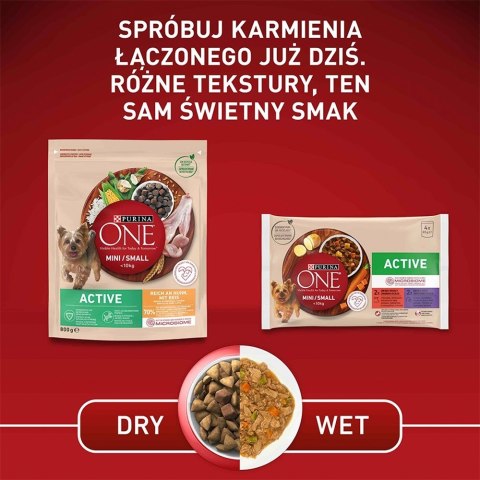 Purina Karma One Mini Active bogata w kurczaka z ryżem 800g