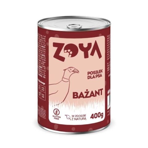 ZOYA Bażant - puszka mokra karma dla psów 400g