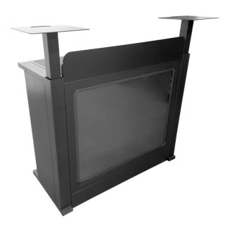 DJ BOOTH BK - Stół stanowisko DJ, podświetlana tablica LED RGB, pilot, długopisy, pokrowiec