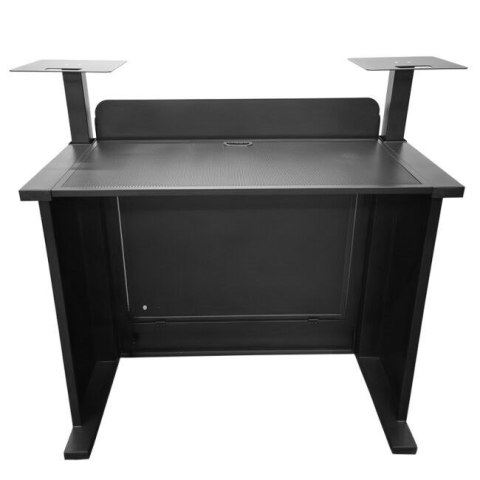 DJ BOOTH BK - Stół stanowisko DJ, podświetlana tablica LED RGB, pilot, długopisy, pokrowiec