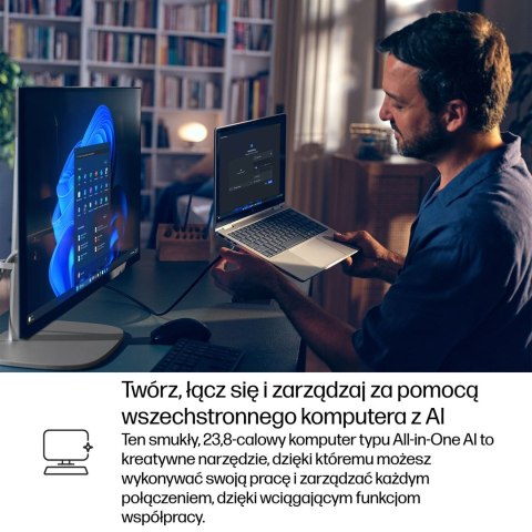 HP EliteStudio 8 AiO G1i Ultra 5 235 23.8"FHD Touch IPS 300nits LBL AG 16GB DDR5 5600 SSD512 Intel Graphics Cam 5MP W11Pro 3Y On