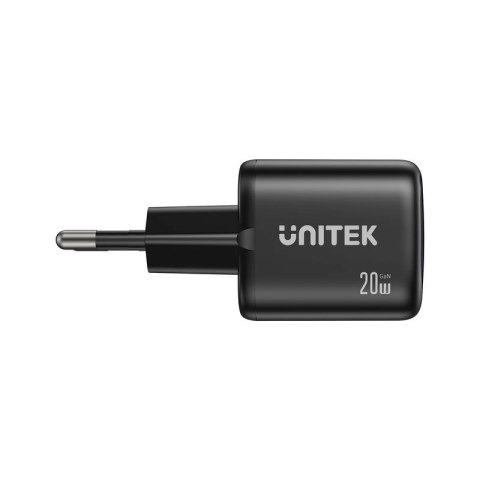 UNITEK ŁADOWARKA SIECIOWA 2X GAN USB-C & USB-A 20W CZARNA