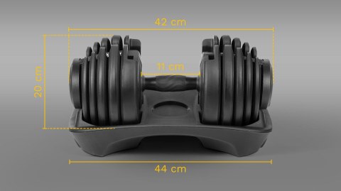 Hantel żeliwny regulowany automat 24 kg REBEL ACTIVE