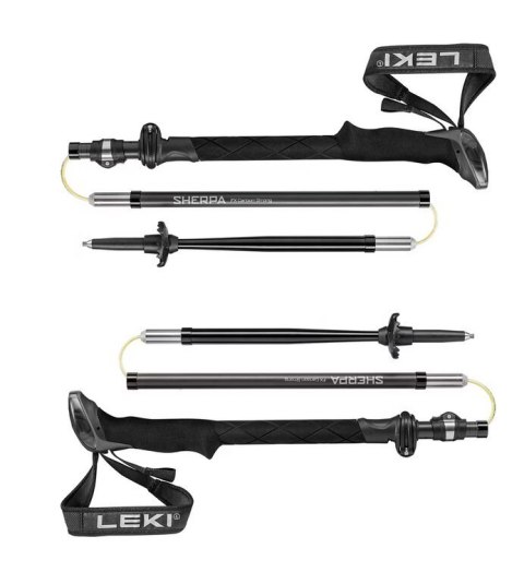 Kije trekkingowe LEKI SHERPA FX, 120-140cm czarne