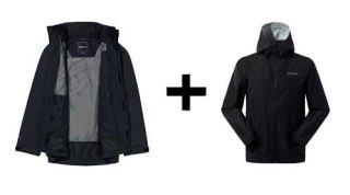 Kurtka Berghaus Deluge Pro 3.0 roz. M Czarna + Kurtka Berghaus Hillwalker IA Shell roz. M Czarna