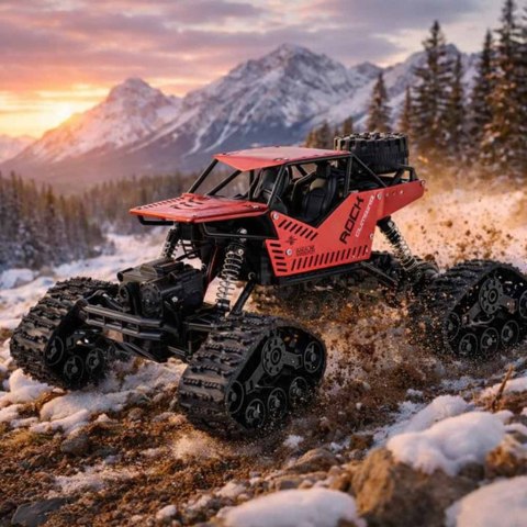 Samochód zdalnie sterowany na pilota RC Rock Crawler 4x4 LHC012 auto 2w1 czerwony