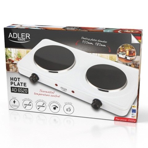 Kuchenka elektryczna dwupalnikowa ADLER AD 6520
