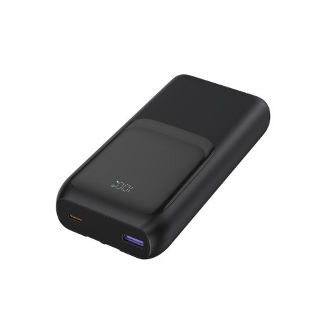 GEMBIRD POWERBANK O POJEMNOŚCI 20000MAH, SZYBKIE ŁADOWANIE 20W, WYŚWIETLACZ LCD, ZINTEGROWANE KABLE KOLOR CZARNY