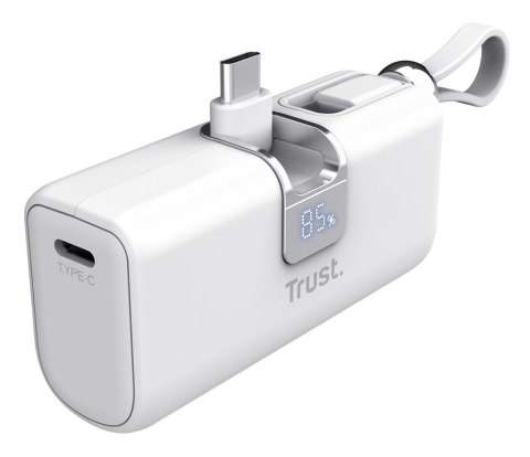 Kieszonkowy powerbank TRUST Pacto 5000 mAh biały