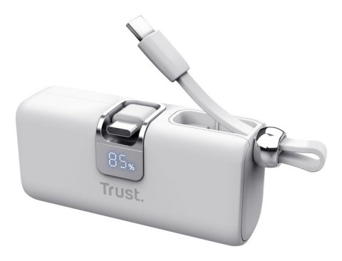 Kieszonkowy powerbank TRUST Pacto 5000 mAh biały
