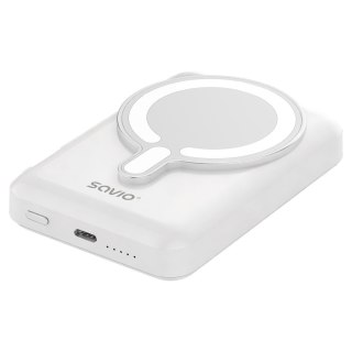 SAVIO POWERBANK 10000 MAH MAGNETYCZNY BIAŁY BA-13
