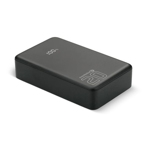 EVERACTIVE POWERBANK 20 000MAH, 1X USB, 2X USB-C, 20W, QC4+, WYŚWIETLACZ LCD, CZARNY EB-22QB