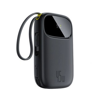 Powerbank Baseus EnerFill FC31 QPow3 20000mAh 45W z wyświetlaczem cyfrowym z 2 wbudowanymi kablami USB-C - czarny