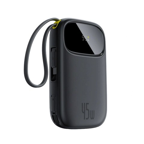 Powerbank Baseus EnerFill FC31 QPow3 20000mAh 45W z wyświetlaczem cyfrowym z 2 wbudowanymi kablami USB-C - czarny