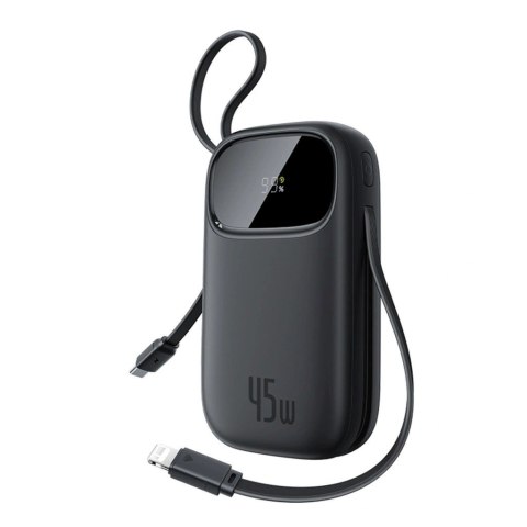 Powerbank Baseus EnerFill FC31 QPow3 20000mAh 45W z wyświetlaczem z kablami USB-C i Lightning - czarny