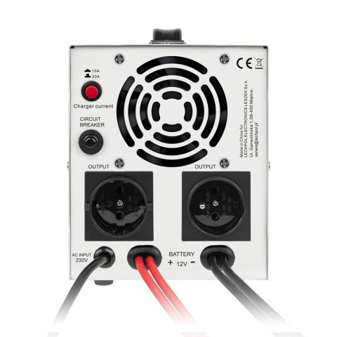 Zasilacz awaryjny KEMOT PROsinus-1000 przetwornica z czystym przebiegiem sinusoidalnym i funkcją ładowania 12V 230V 1000VA/700W