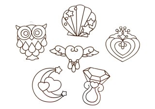 Witraże Zawieszki Do Malowania Zastygająca Farba Biżuteria 6 szt.