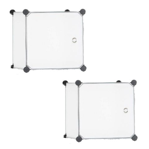 Modułowy Regał Na Buty Akcesoria 5 Przegródek Transparentny