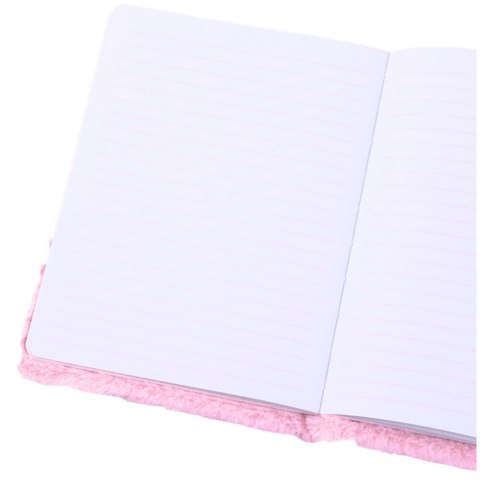 Pluszowy Notatnik W Linie Z Zielonym Dinozaurem 3D Kolorowy