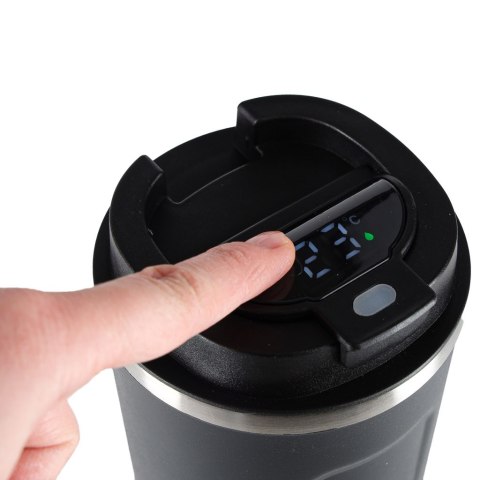 Kubek termiczny z ustnikiem termos LED 500ml czarny