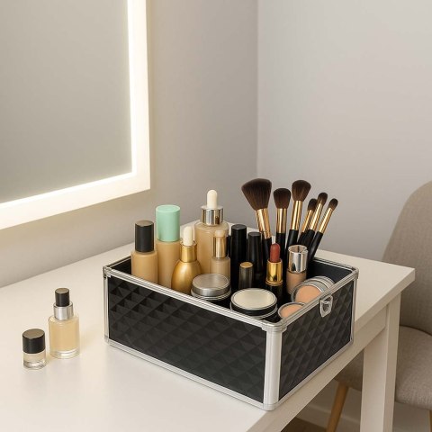 Kuferek na kosmetyki walizka organizer kosmetyczny XXL 3D