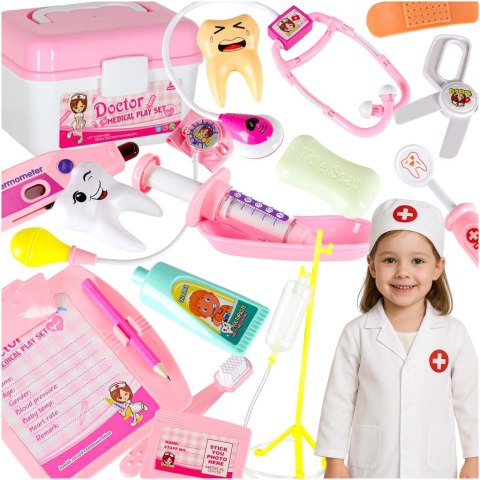 Zestaw lekarza w kuferku mały doktor dźwięk 35 elementów