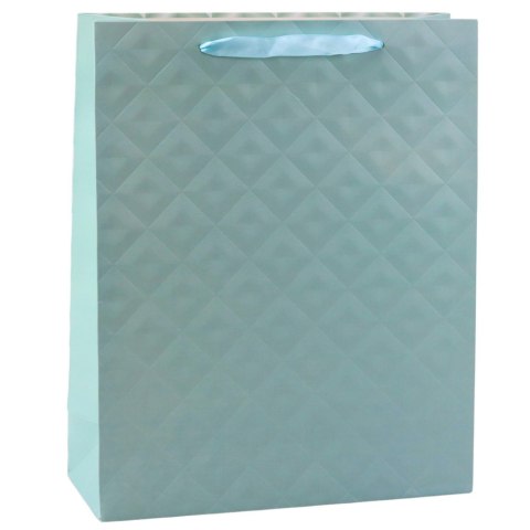 Torba Prezentowa Z Tłoczeniem Błękitna Turkusowa 32 x 26 x 10cm