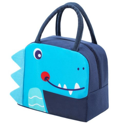 Torba Termiczna Izolacyjna Śniadaniowa Lunch Bag Dinozaur Niebieski 23cm