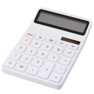 Kalkulator Biurowy Szkolny 12-Cyfrowy Wyświetlacz LCD Solar Biały