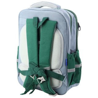 Plecak Szkolny Naszywki Dinozaur Z Piórnikiem Szary 16L