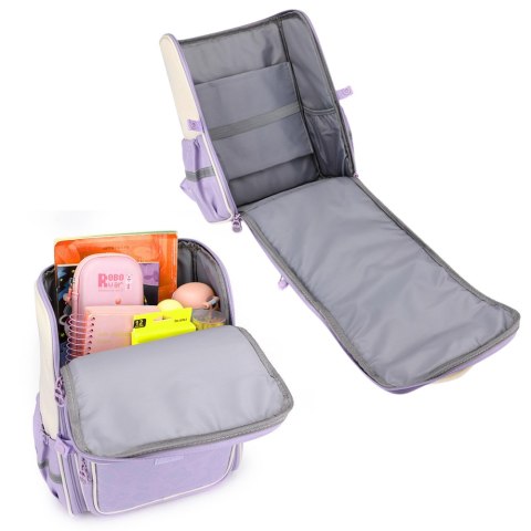 Plecak Szkolny Z Królikiem Pas Piersiowy Pastelowy 21L