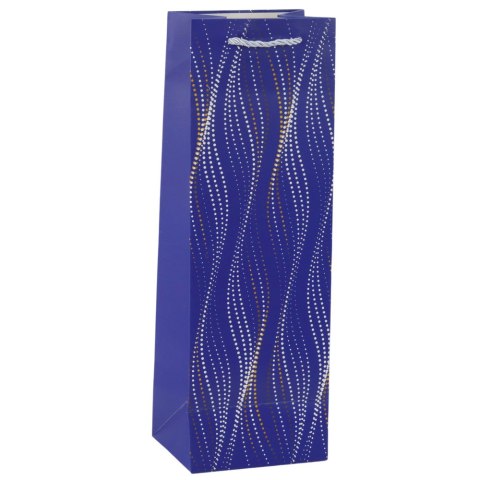 Torba Prezentowa Na Butelkę Połyskujące Fale 35 x 12 x 9 cm