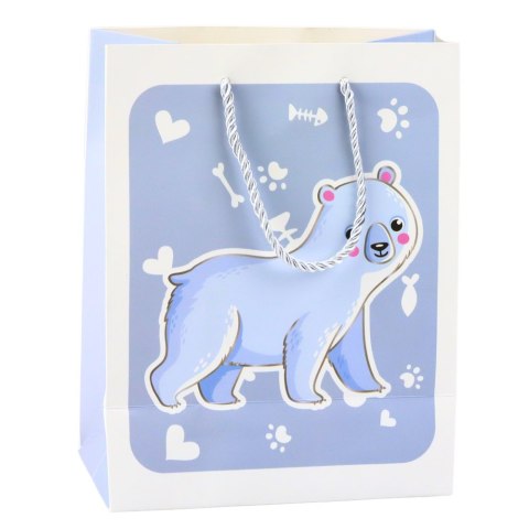 Torba Prezentowa Zwierzęta 3D Pastelowe 23x 18 x 10cm